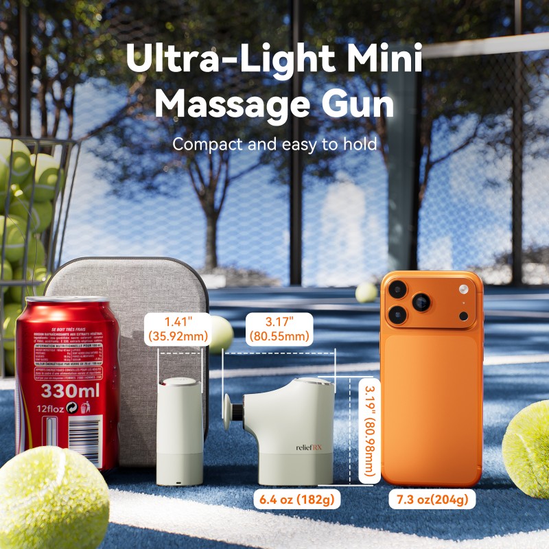 reliefRX 0.4lb Portable Mini Massage Gun, On-the-Go Quiet Pocket Massage reliefRX 0.4lb Portable Mini Massage Gun, On-the-Go Quiet Pocket Massage