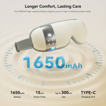 ReliefRX Ultra-Quiet Eye Massager with Heat and Cooling 4