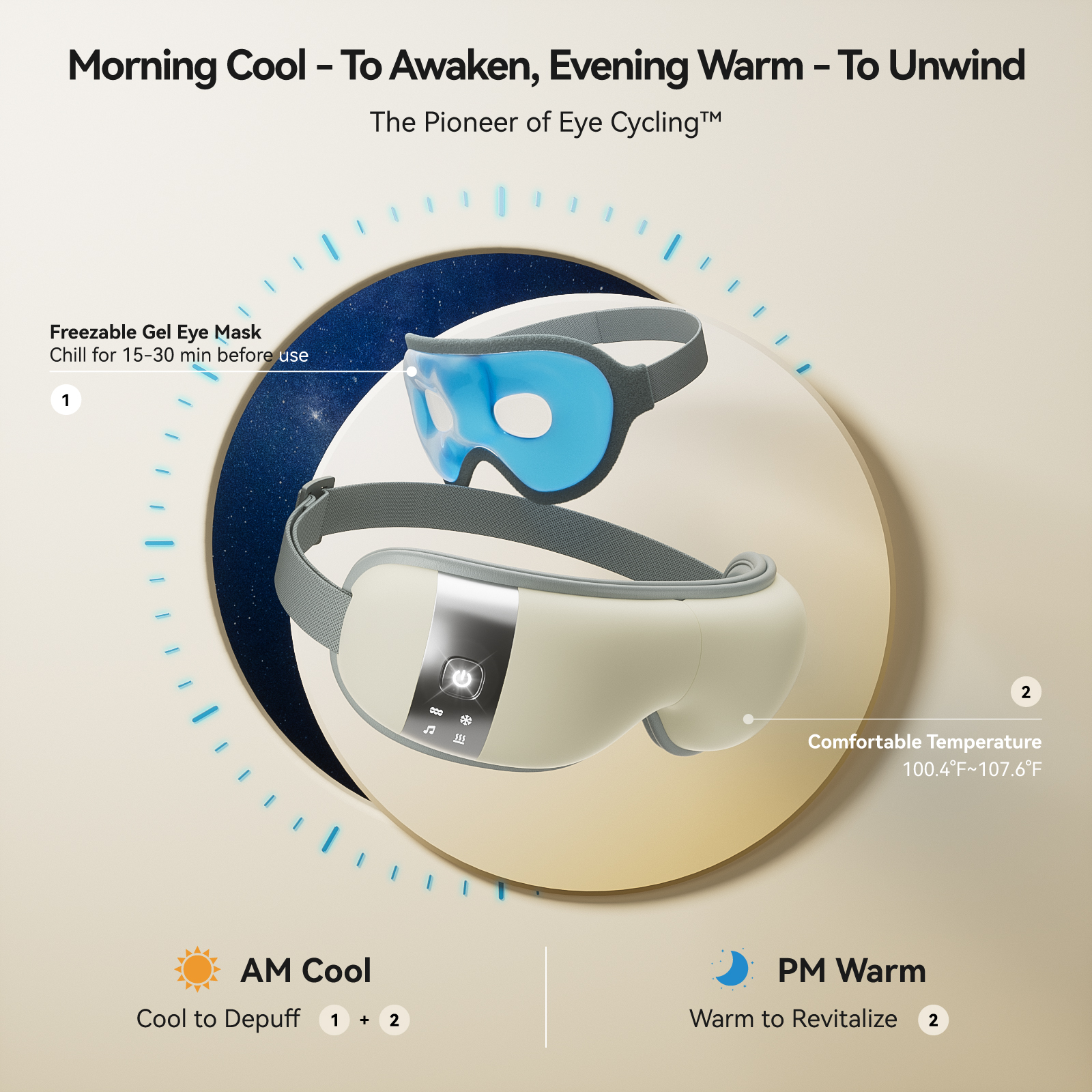 reliefRX eye massager for eye strain relief at home